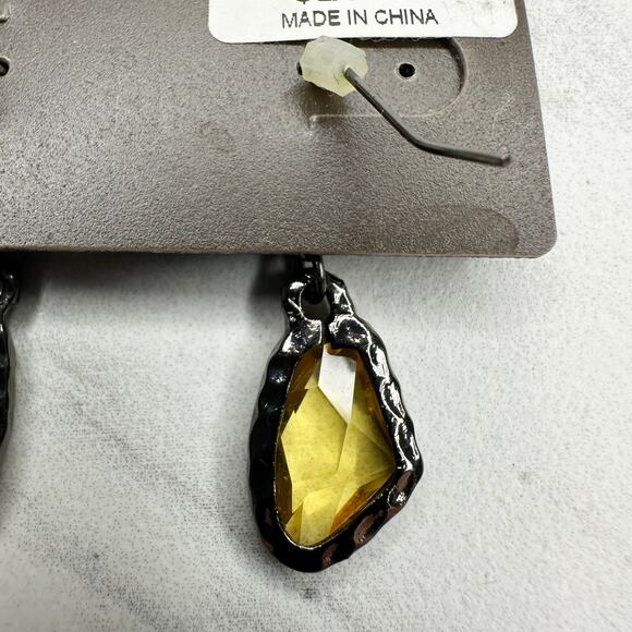 Chico's Amy Drop Rhinestone Earrings Pierced Pair - Picture 9 of 10